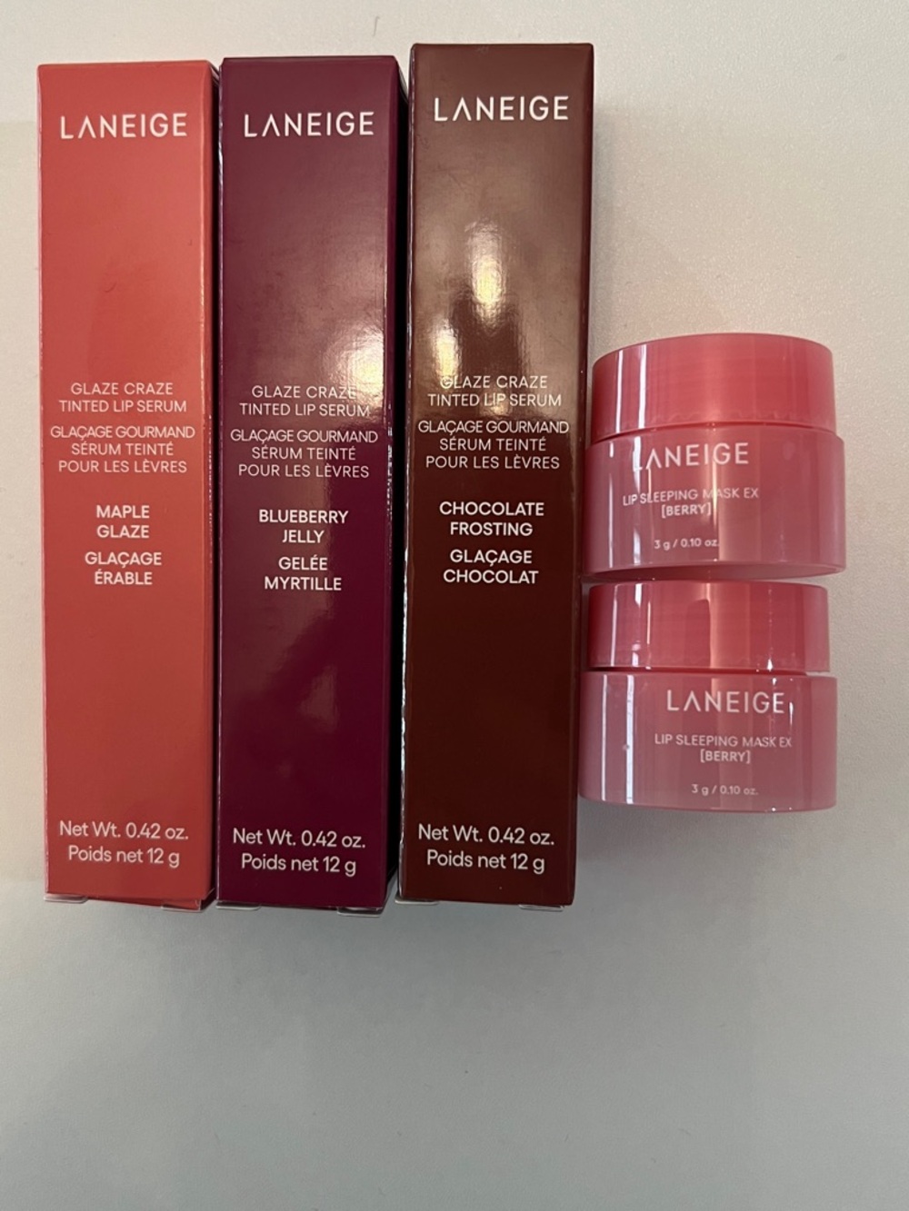 LANEIGE Tinted Lip Serum & Berry Lip Sleeping Masks - Pink, Red, Brown Shades